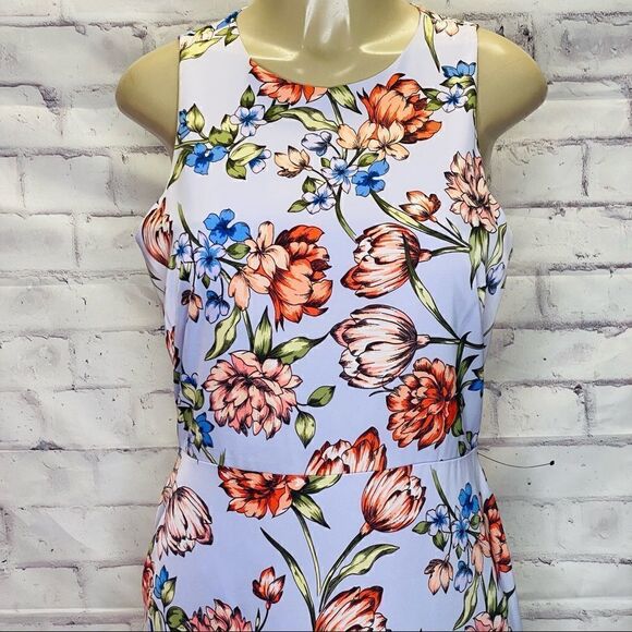 Maggy London Floral Charmeuse Midi dress NWOT size 10 - Picture 3 of 14